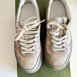 Gucci Woman’s Sneakers in Pink and Cream